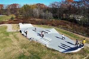 Aerial View of the NEW concrete Skatepark