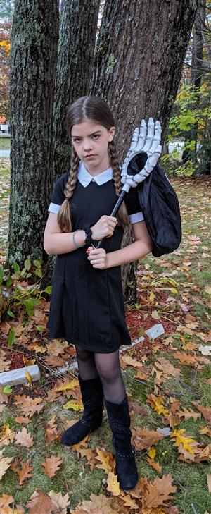 Ages 10-11 Winner: Morgan as Wednesday Addams